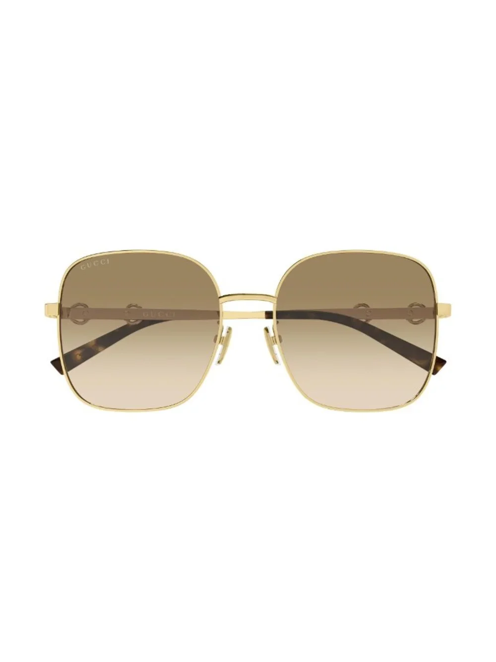 New Gucci Women's Sunglasses Gold Brown Lens Metal Frame GG2053S 004 58